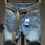 Vintage Blue Jeans Men Slim Autumn New Fashion Stretch - Image 3