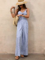 Spring/Summer New Style Striped Bowknot Harem Pants for Women from Europe and America - Image 2