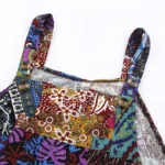 Captivating New Women Summer Overalls, Multicolor Ethnic Style Square Neck Sleeveless Casual Jumpsuit with Pockets for Girls - Image 4