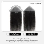 Forehead Patch 100% Human Hair Hairpiece Sideburns Toupee Invisible Seamless Ultra Thin Skin PU Men's Hairline Sideburn Patch - Image 7