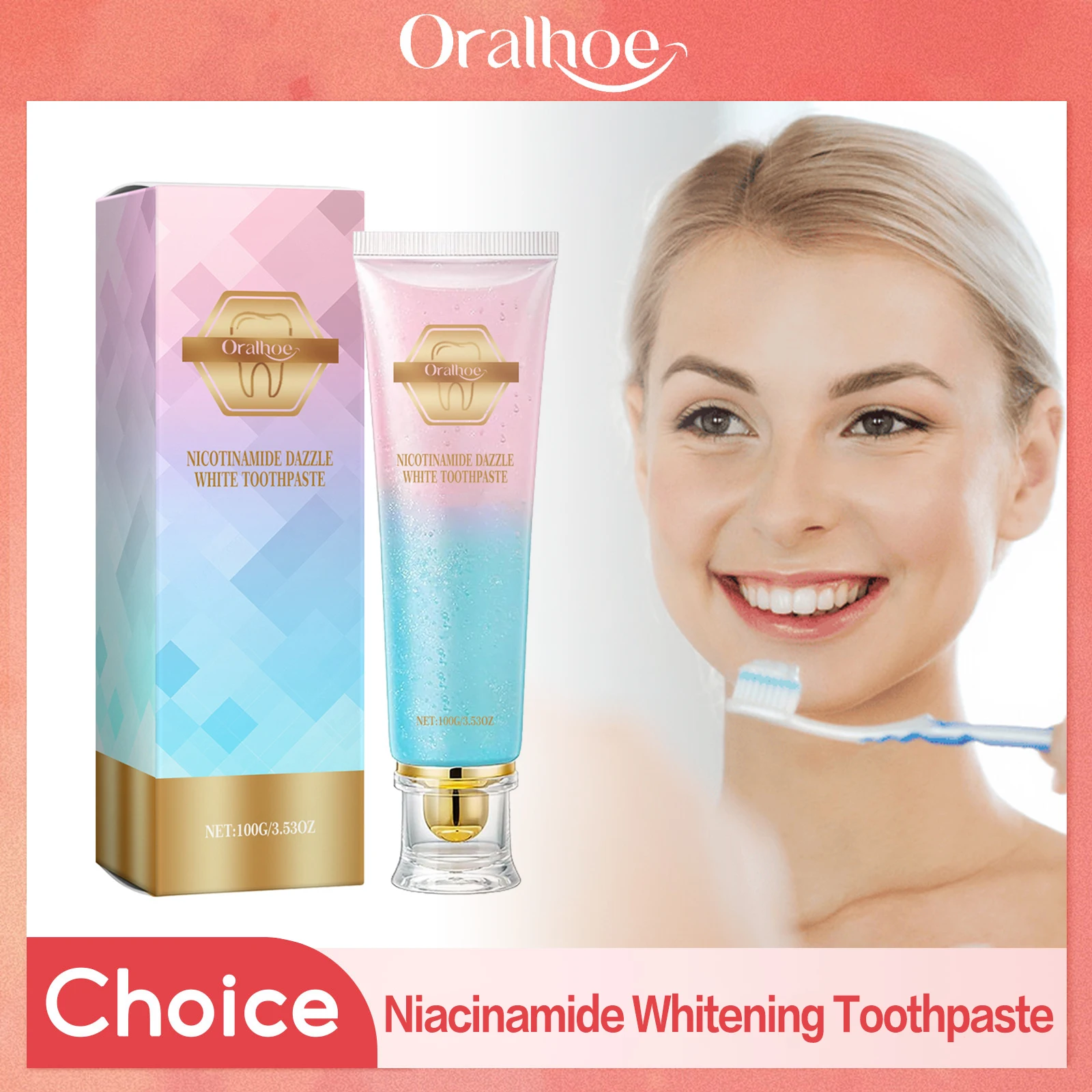 S1f7ae84fc46d498db4cd9841580dc4f09.webp Niacinamide Whitening Toothpaste Dental Stains Removing Prevent Bad Breath Oral Cleaning Refreshing Reduces Plaque Toothpaste