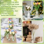 Plastic stripes vases transparent diy florals arranging crafts holiday home decor suitable for table decor Flower bottle