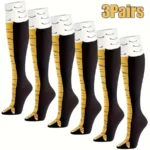 3 Pairs of Black Fun Chicken Claw Socks, Suitable for Casual or Formal Attire, with Interesting Sock Pattern Design