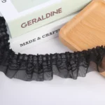 5CM Wide New Double Layers 3D Pleated Chiffon Lace Ruffle Trim Fluffy Dress Pettiskirt Curtains Splicing Cloth Sewing Deocration - Image 7