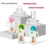 Clamshell Baby Feeding Bottle Silicone Straw Spill-Proof Leak-Resistant Toddler Training Drinking Water Sippy Cup - Image 5