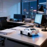 New LED Display Hyper-car Alarm Clock Super Car Shaped Portable Novelty Alarm Clock Creative Digital Clock Desktop Decoration - Image 2