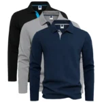 95% Cotton Long Sleeve T Shirts Men Casual Brand Homme Clothing Hombre Tee Tops Fashion Tshirt Black White Polo T-Shirts For Men