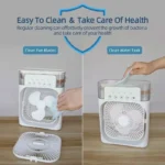 3 In 1 New Fan AIr Conditioner Household Small Air Cooler LED Night Light Portable Humidifier Air Adjustment Fan Office Home Fan