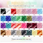 36pcs Gel Nail Polish Set, 32 Colors Nude Pink Green Blue Colors Gel Polish with Glossy & Matte Top Base Coat Soak Off Gift - Image 6