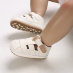 Summer Rubber Base Anti Slip Baby Sandales Shoes Toddler Girl Boy Canvas Sandals Non-Slip First Walker Crib Shoes For 0-18