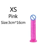 Cheap 6 Sizes Realistic Big Jelly Dildo Women Erotic Anal Sex Toys Gay Soft Clitoris Vaginal