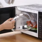 Microwave Splatter Cover Heat Resistant 200℃ Oil Proof Food Cover With Handle For Kitchen Heating Meals And Leftovers