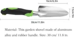 Heavy Duty Cast-Aluminum Garden Shovel with Soft Rubberized Non-Slip Handle for Planting, Transplanting, Weeding - Image 2