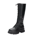 Women's Mid Calf Boots Padded Shoes Knee High Winter Sneakers - Image 5