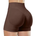 Summer High Waisted Yoga Shorts Fashionable and Sexy Running Fitness Pants Solid Color Yoga Leggings - Image 8