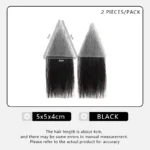 100% Human Hair Hairpiece Sideburns Toupee Forehead Patch Invisible Seamless Ultra Thin Skin PU Men's Hairline Sideburn Patch - Image 11