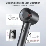 Electric High Speed Hair Dryer 120000RPM Brushless Negative Ions Blow Dryer 1600W Super Powerful Wind Lownoise Salon HairDryer - Image 3