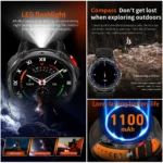 2026 New 1100mah AMOLED Smart Watch Men 170+Sport Fitness LED Flashlight IP69 Waterproof Bluetooth call GPS track Smartwatch iOS - Image 3