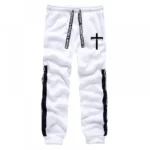 Cross Printed Male Hooded Sweatshirts Sweatpants Black White Mix Color Sportswear - Image 5