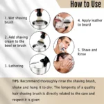 Men Beard Clean Shave Kit Shaving Cream Beard Filler Pen for Hair Eyebrow Eyelash Mustaches Facial Cleaning Shave Tools 5pcs/Set - Image 4