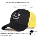 Men Women Smile Face Embroidery Baseball Caps Cotton Adjustable Snapback Hats Hip Hop Mesh Cap Summer Outdoor Sun Hat Dad Hats - Image 6