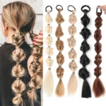 1Pc Bubble Braids Hair Ponytail Extensions Wig Synthetic Lantern Bubble Braids with Hair Tie for Women Kids Daily&Party Use