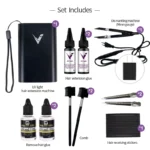 ​​Professional UV Light Hair Extension Kit with Glue Fast Grafting Traceless & Long Lasting Complete Salon Styling Tools Set