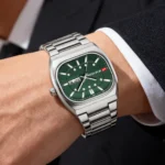Reloj Hombre Stainless Steel Men Watch 40mm Square Quartz Movement Black Diving Sports Clock Business Banquet Week Watch for Men