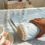 2026 Spring Summer Floral Print Double Gauze Bed Sheet with Fringe Lace Trim