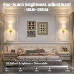 Wireless battery powered wall lamp rechargeable wall lamp dimmable detachable bulb remote control 10 color wireless wall lamp - Image 2