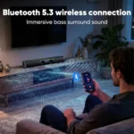 60W 2.0 Sound Bar for Smart TV with Deep Bass, Bluetooth 5.3, ARC/Optical/AUX, Wall Mountable for Gaming PC Projector - Image 6