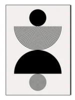 Abstract Modern Art Geometrical Shapes Poster Canvas Painting Black White Wall Art For Living Room Home Decoration Mural