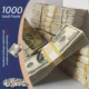 1,000pcs Jigsaw Puzzle – Realistic US Dollar Bills Stack with Golden Serial Numbers, Complex Money Puzzle for Adults – Challen