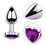 Heart Shaped Metal Anal Plug,Butt Anal Plug,6 Colors S/M/L Sizes,Unisex Adult Sex Toys for Men Women,Anal Massager,Pleasure Toy - Image 5