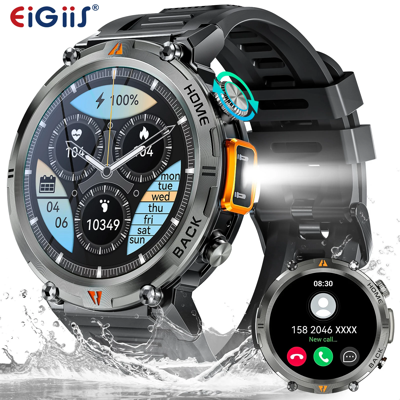 S24b48031f621404cb9467bfbecbf689ad-1.webp EIGIIS KE3 2025 New Bluetooth Call smartwatch for men Full Touch Screen With Health Monitor heart rate Flashlight Smart watch - Image 1