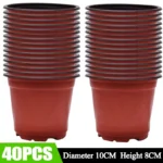 100/20x Seeding Nursery Pot Black Red Plants Nursery Pots Seedling Cups Grow Box Planters Home Garden Potted Container Wholesale