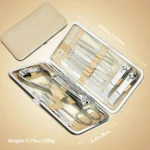 Manicure 19 in 1/set Nail Clippers Pedicure Kit, Manicure Tool Kit, Stainless Steel Facial Grooming Set Kit Gift Women Men Girls