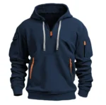 New Men’s Zip-Up Color Block Hoodie with Casual Stylish