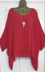 Womens Clothing Fashion Batwing Sleeve Solid Color Loose O-Neck 3/4 Sleeve - Image 10