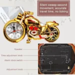 Motorcycle Shape Alarm Clock for Kids – Fun Bedside Wake Up Clock, Loud Ringing for Heavy Sleepers, Cool Desk Decor for Boys