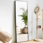 JHK 64"x21" Full Body Wall Mirror Standing Hanging or Leaning Wall-Mounted Mirrors with Stand Aluminum Alloy Frame Living Room - Image 7