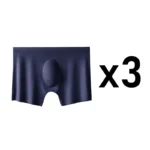 3Pcs/Lot Men's Summer Ultra-thin Boxers Briefs Ice Silk Seamless Underwear Sexy Lingerie Underpants Shorts Breathable Panties - Image 15