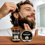 Valentine's Day Men's Beard Care Styling Product Long-lasting Moisturizing Beard Oil Softening Slick Butter Accessories Gift Set - Image 6