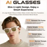 2026 New AI Smart Glasses with  Bluetooth Cal Camera Video Recording AI Photo Recognition Voice Translation Sunglasses Men Women - Image 2