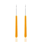 Plastic Knitting Crochet Needles For Jumbo Braiding Twist Hair Weaving Dreadlock Micro Latch Hook Black Yellow Extensions Tools - Image 9