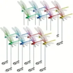 12Pcs Dragonfly Hat Clip Realistic Decoys Simulation Garden Stake Decorate Outdoor Realistic Outdoor 3D Decorative Clips - Image 6
