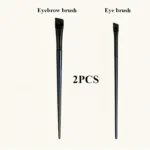 2pcs ultra-thin diagonal eyeliner brush set – fine diagonal eyeliner eyebrow brush, sickle ultra-thin diagonal flat angle,