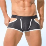 Men's ice silk bullet split underpants with breathable mesh at the four corners, summer thin men's sports straight-cut shorts - Image 8