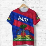 2024 Haiti Island Flag Men Tshirt National Emblem - Image 11
