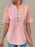 Women’s Oversized Woven Shirt Long Sleeve Casual Button up Loose Fit Shirt for All Seasons
